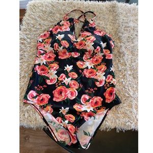Costa Del Sol Floral Bathing Suit Size 1X